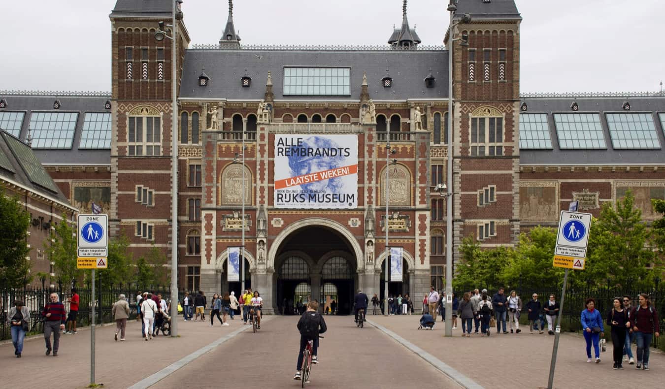 One of the many historic museums in the Museum Quarter in Amsterdam, Netherlands