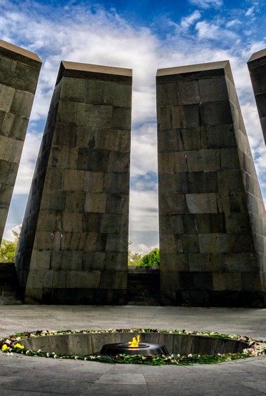 the Eternal Flame at the Armenia Genocide Memorial and Museum