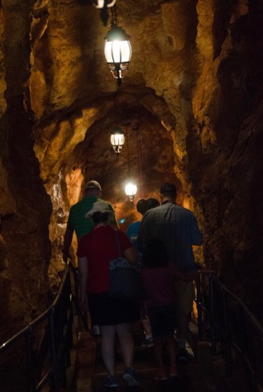 People walking the the Crystal Caves in Bermuda