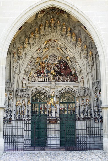 Gilded cathedral door