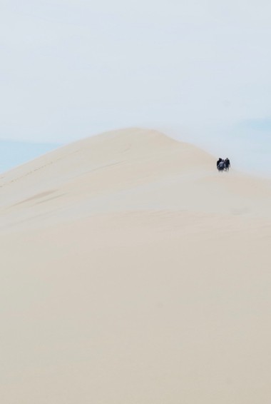 在法国Dunes de Pyla的巨大的沙丘