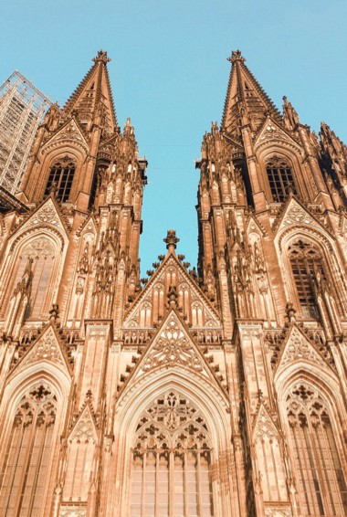 the towering cathedral in Cologne
