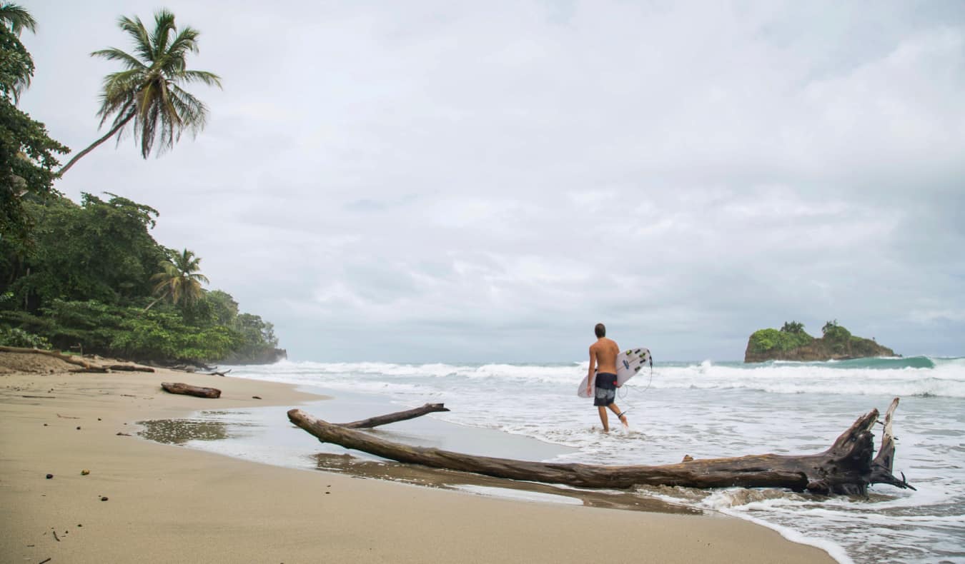 The rugged coastline of Puerto Viejo, Costa Rica