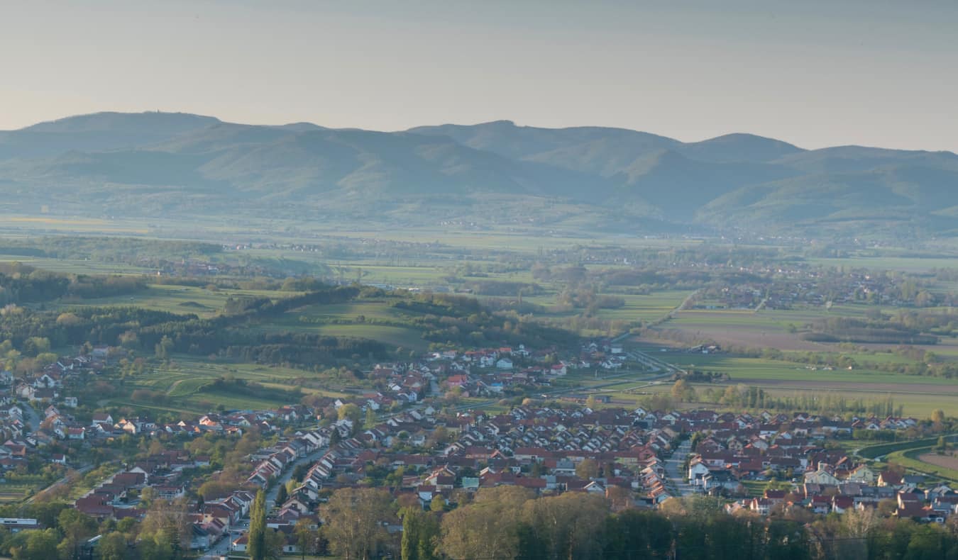 A quiet village in the hills of Slavonia, Croatia