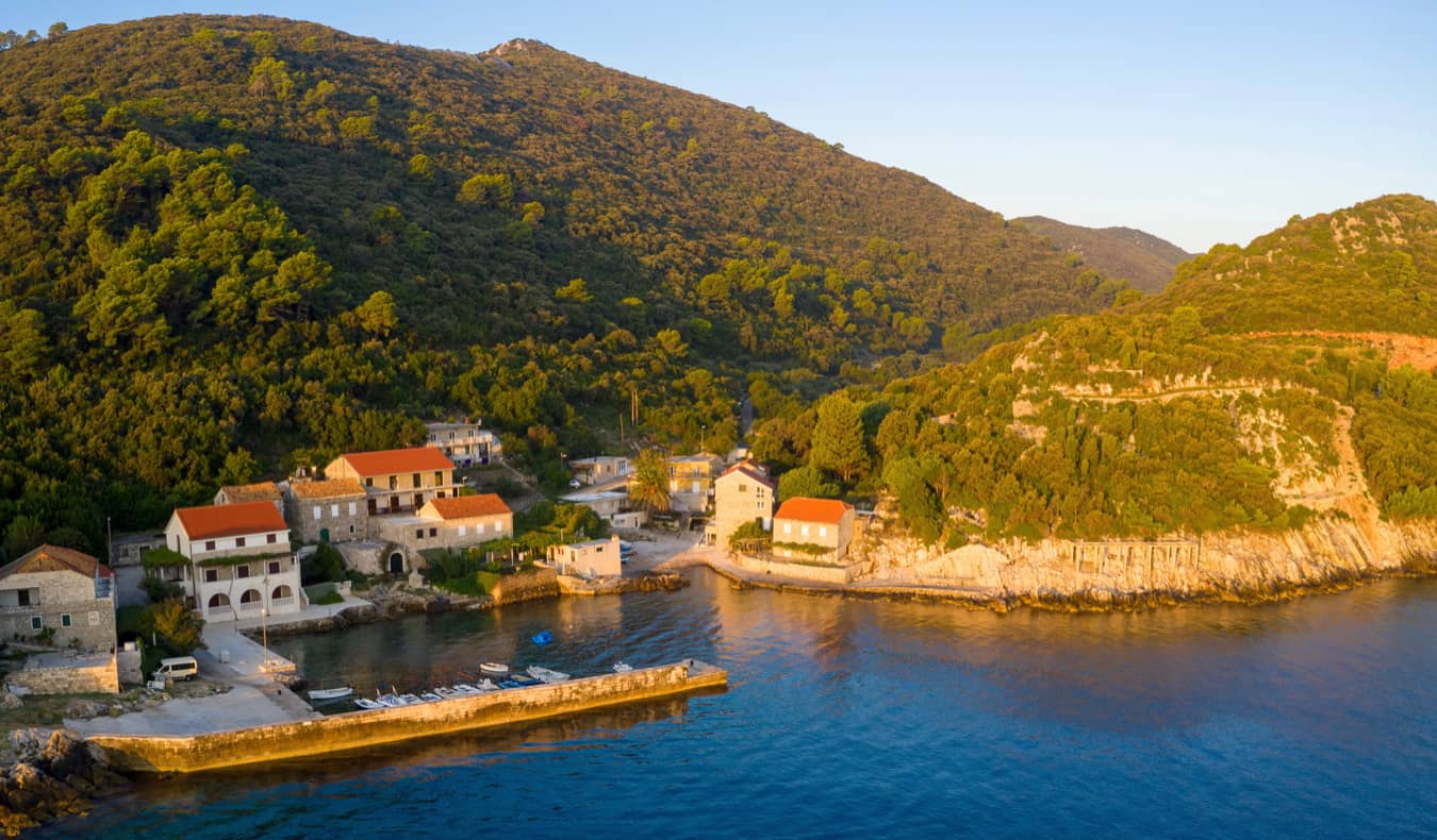 Lush greenery all over the island of Mljet, Croatia