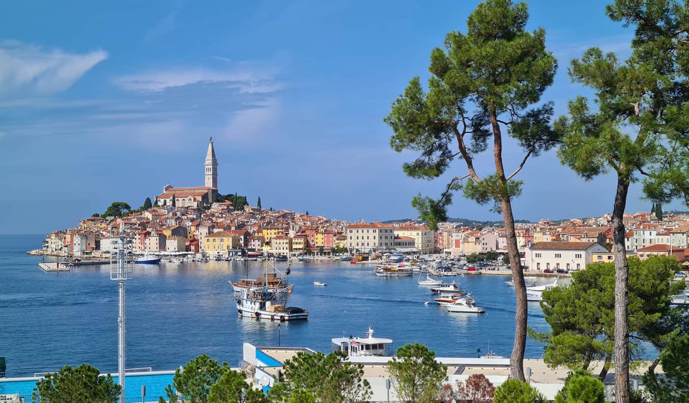 The charming town of Rovinj along the coast of Croatia