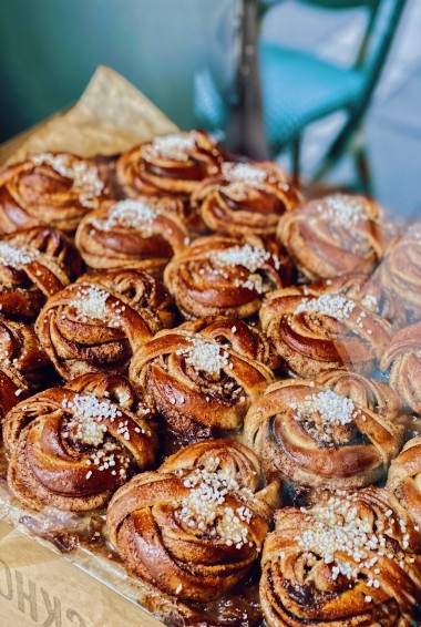 close up of Swedish pastries