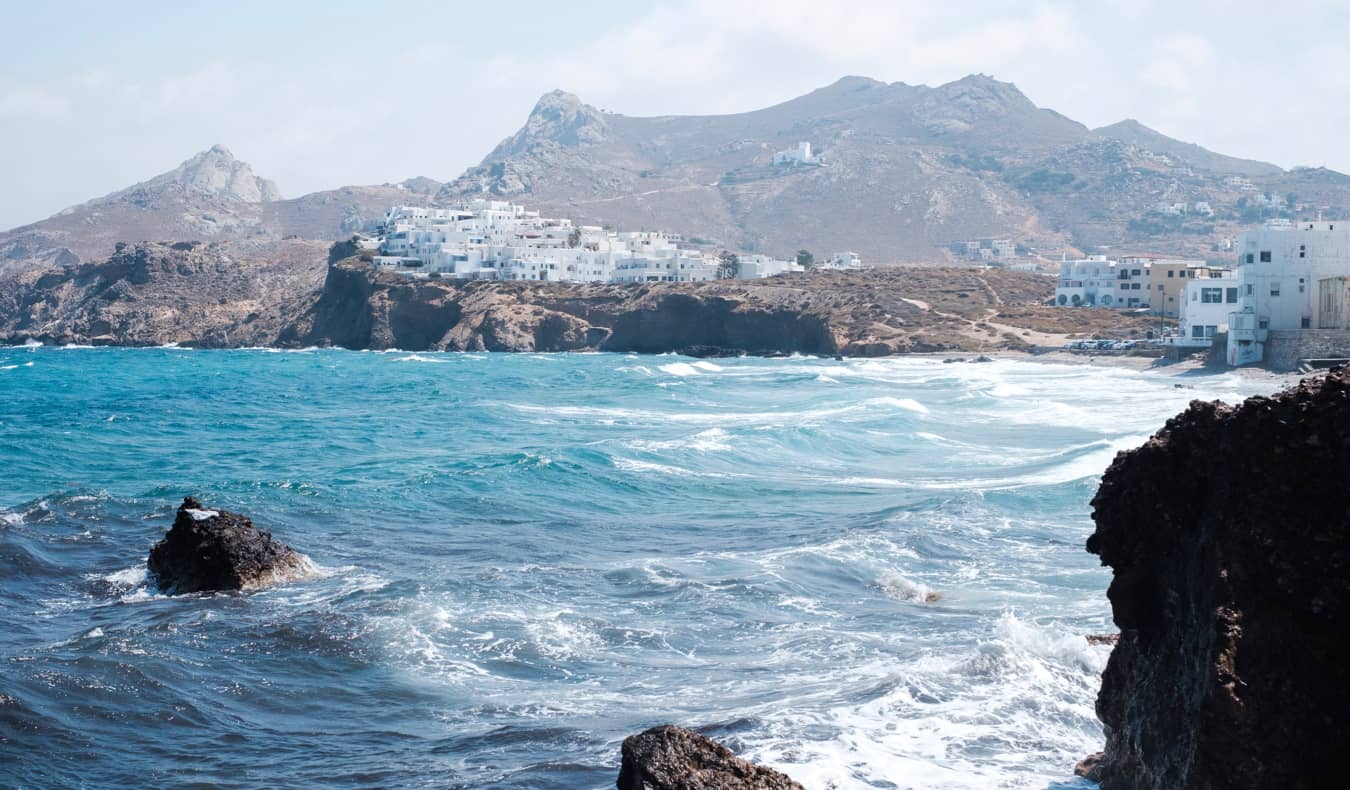 The clear, vibrant waters of Naxos, Greece