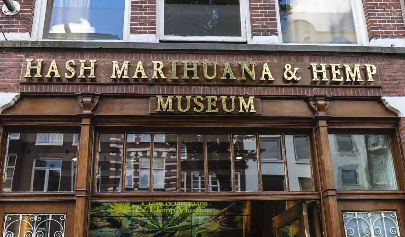 The Hash Museum exterior in Amsterdam, Netherlands.