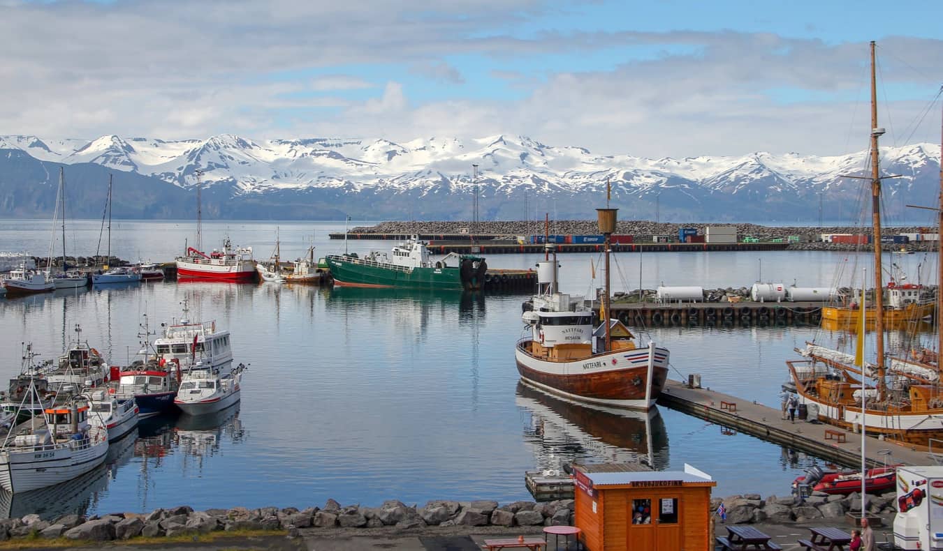 the colorful city of Husavik in Nothern Iceland