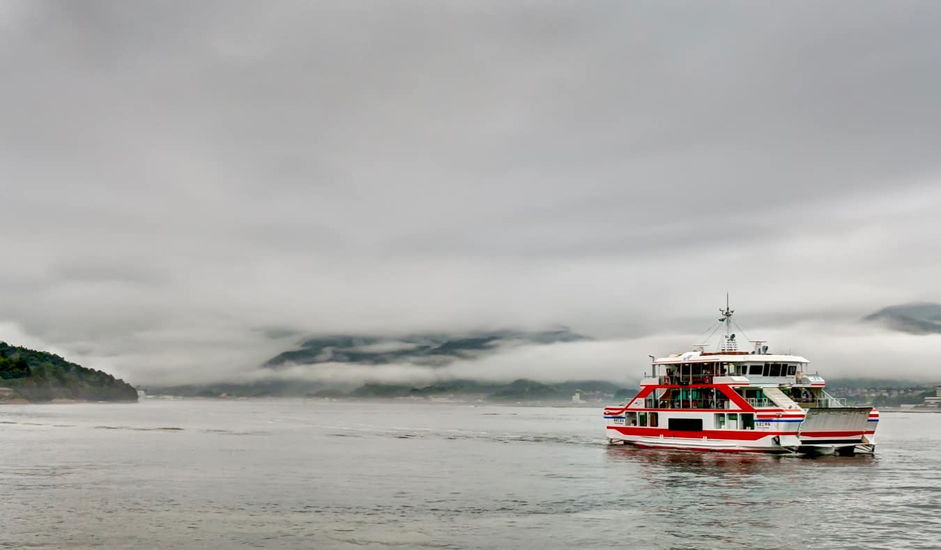 The ferry from mainland Japan to Miyajima Island