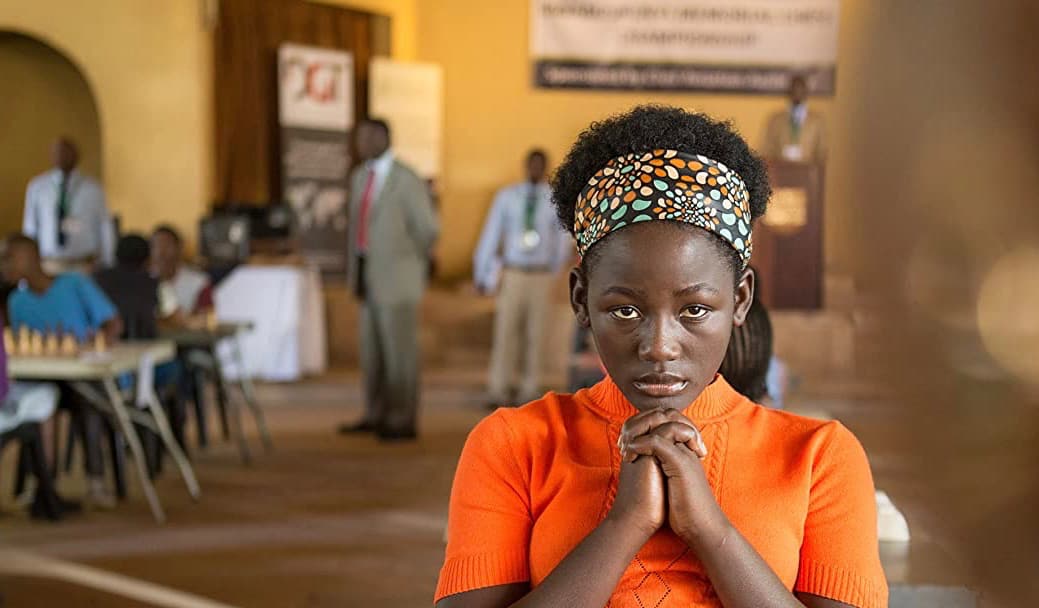 A young black woman in a classroom, a scene from Queen of Katwe