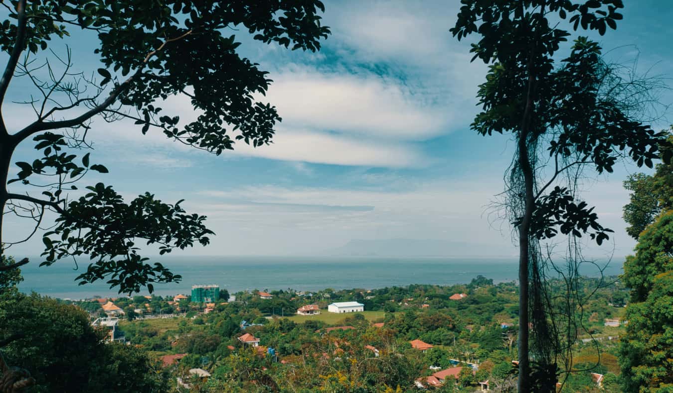 A scenic view overlooking the jungle near Kep, Cambodia
