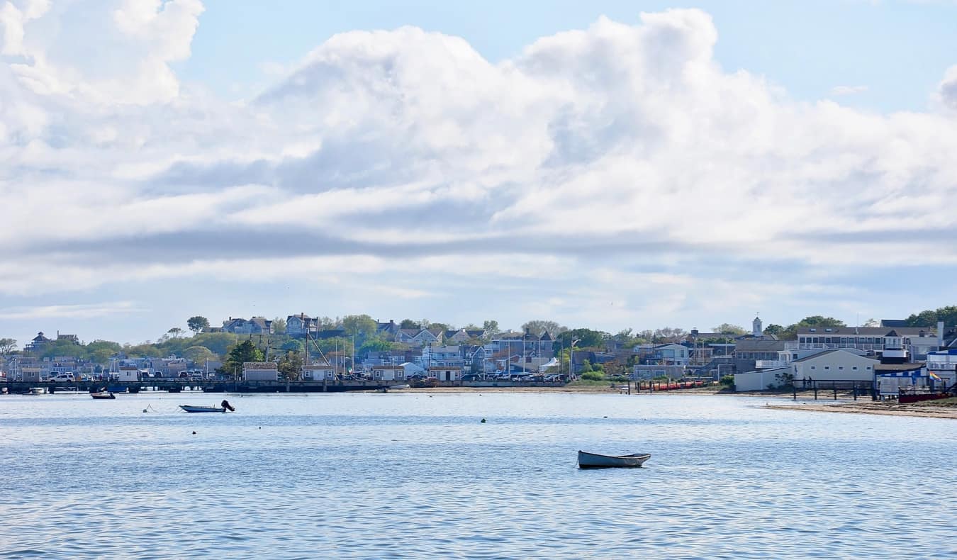 A scenic view of the water in Provincetown, MA