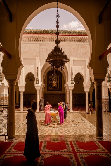 Interior of mosque in Fez