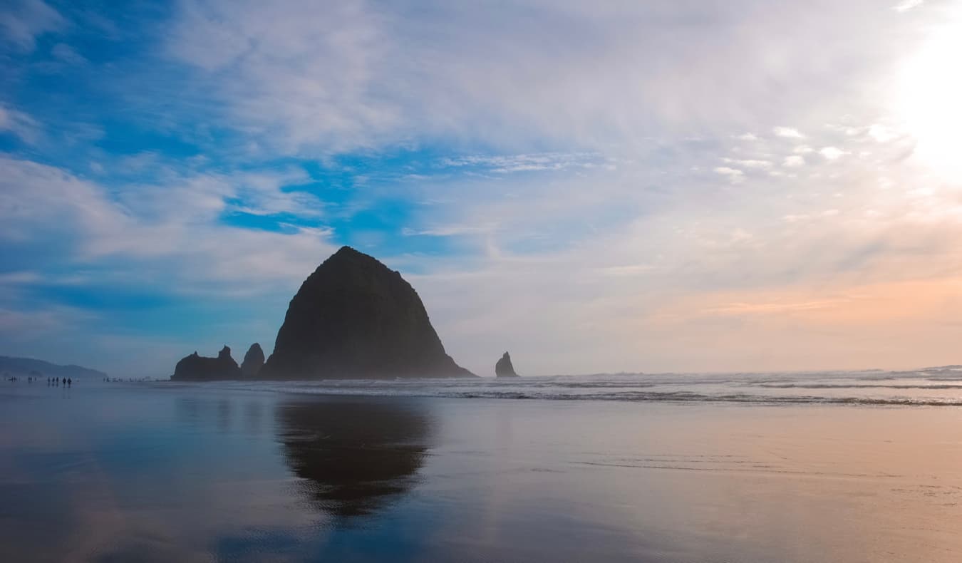 The iconic Cannon Beach in Oregon, USA