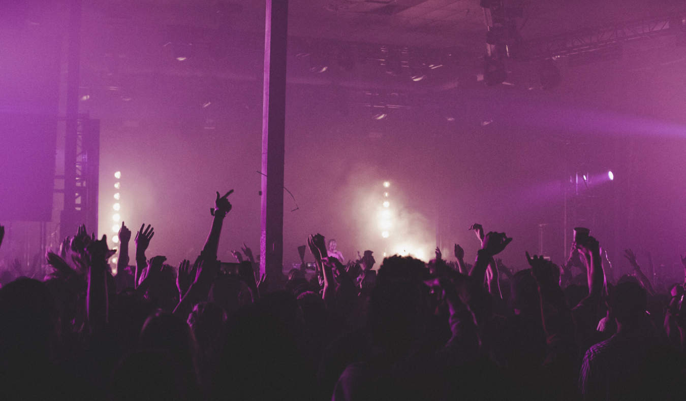 People partying with confetti at a festival in Sydney