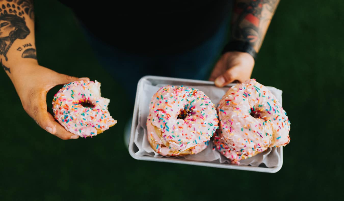 Tasty donuts from Voodoo Doughnut in Portland, Oregon