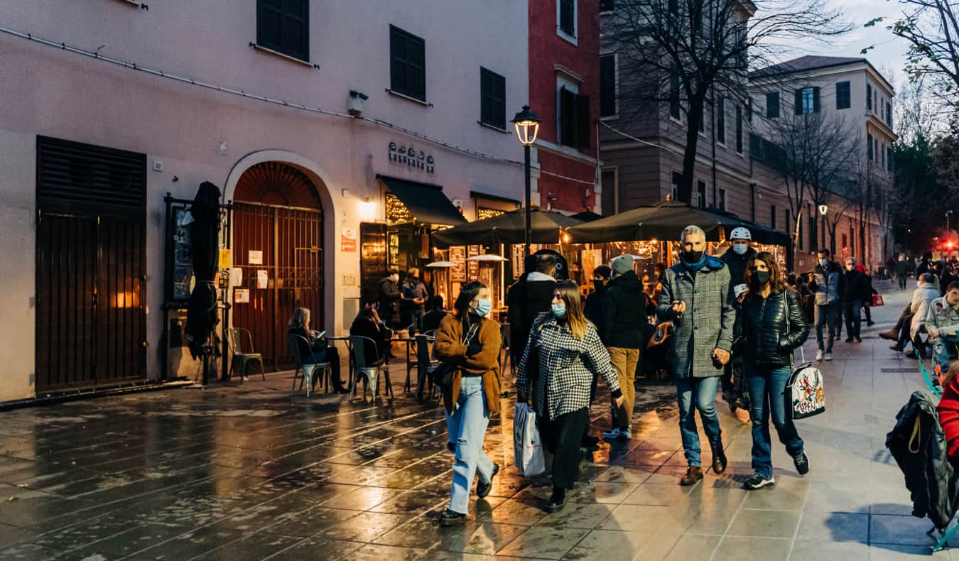 The Pigneto district of Rome, Italy