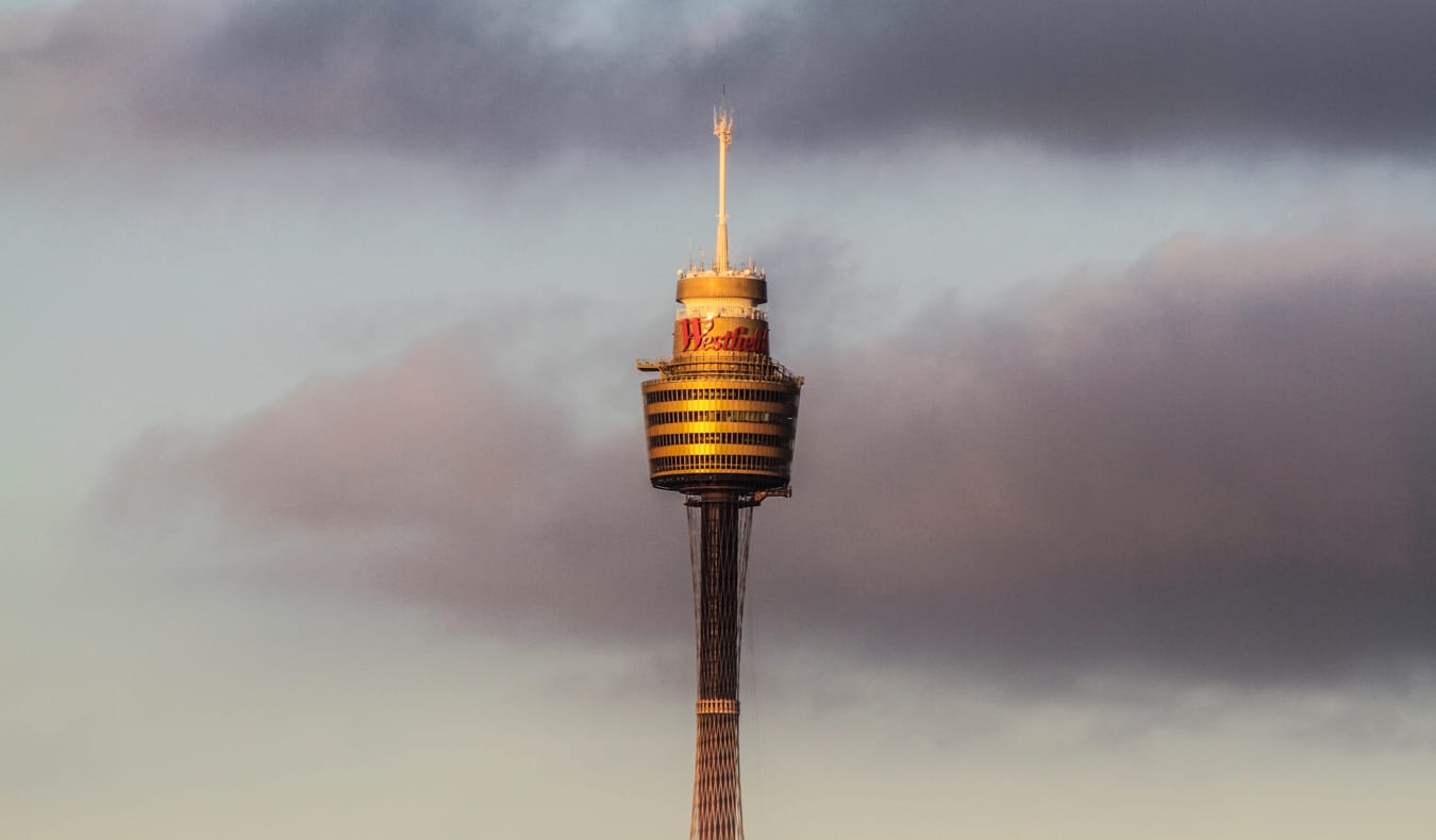 Sydney Tower Skywalk photo against a grey sky