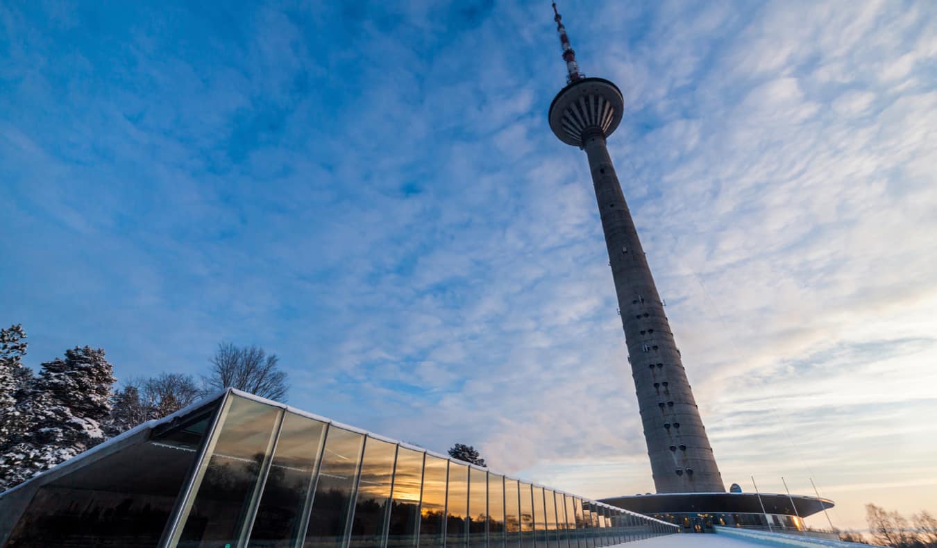 The popular TV Tower in Tallinn, Estonia offering views over the city