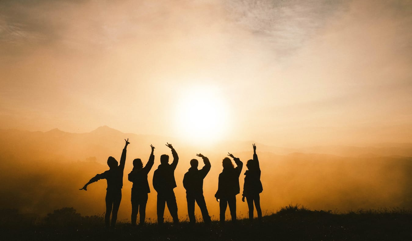 A group of people on a travel tour