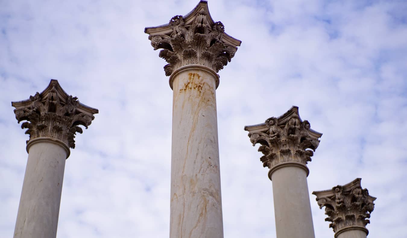 Columns at the National Arboretum in Washington, DC
