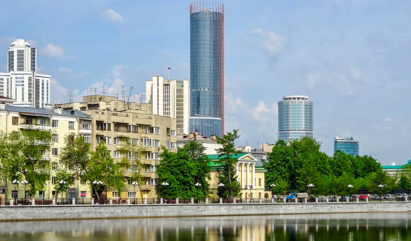 Yekaterinburg，俄罗斯在跨西伯利亚铁路上