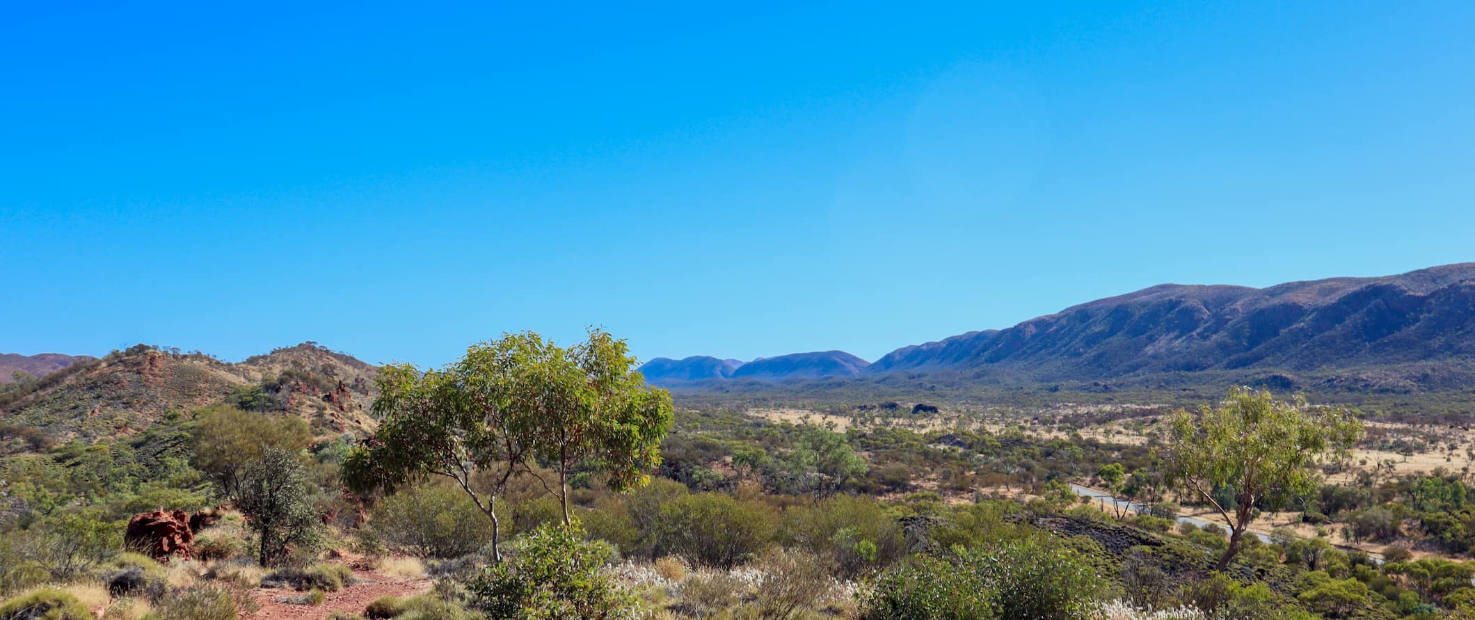 The sweeping MacDonnell Ranges near Alice Springs, Australia