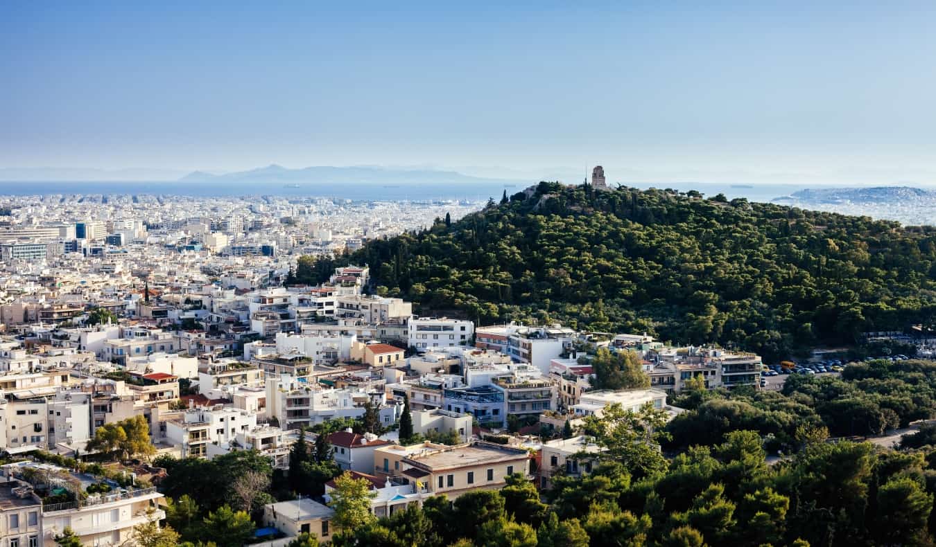Cityscape of Athens, Greece.