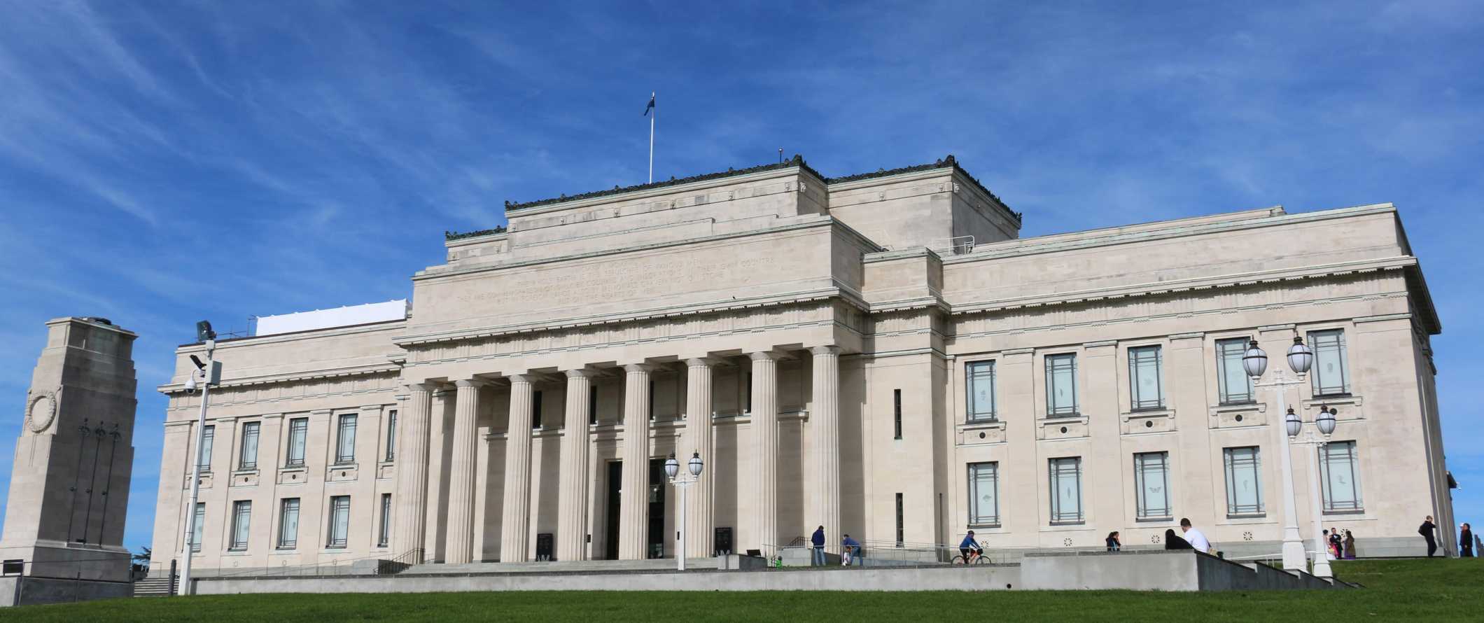 Stately Auckland Museum in Auckland, New Zealand.