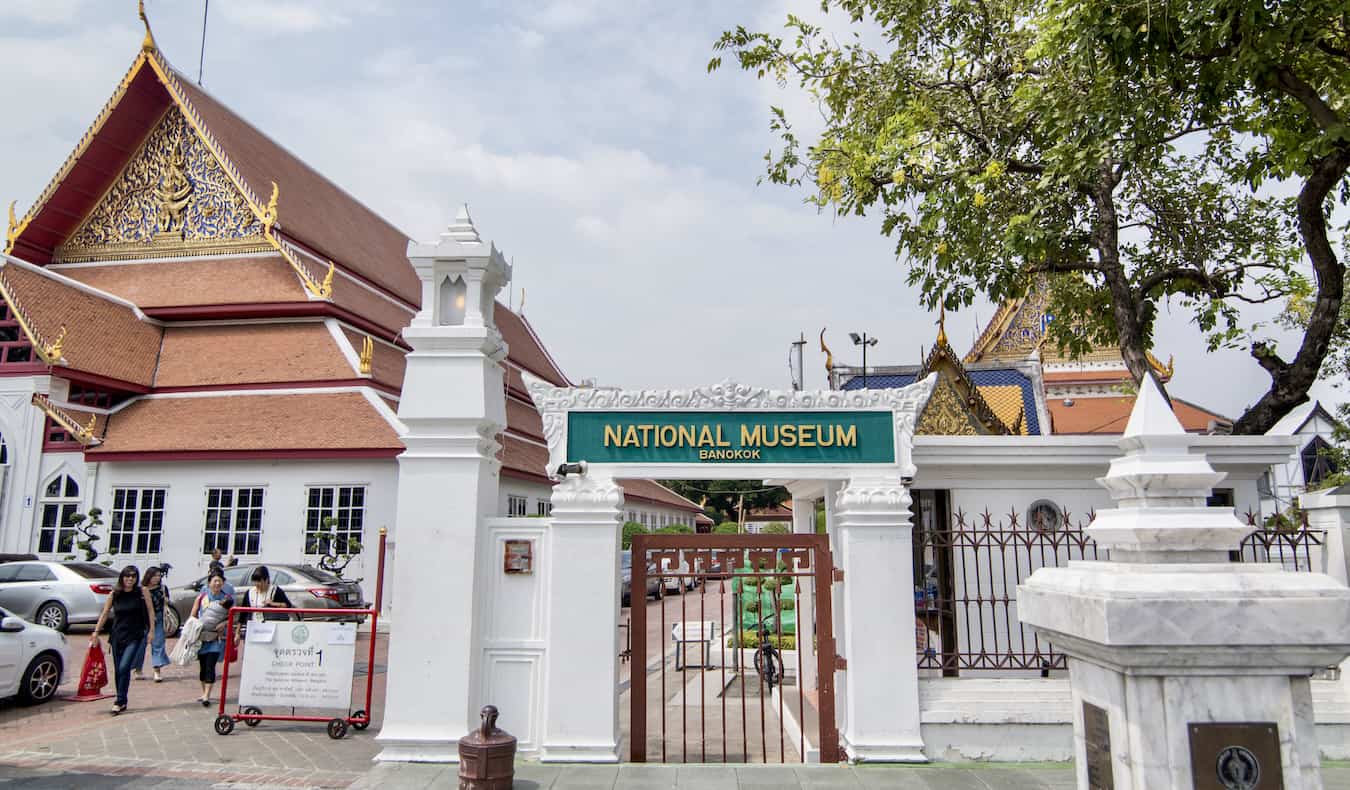 The exterior of the small National Museum in Bangkok, Thailand
