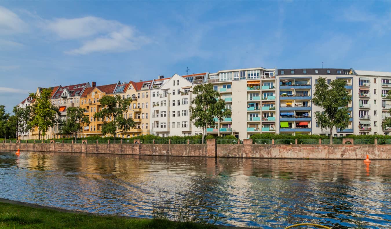 Nice apartments along the water in Charlottenburg, Berlin, Germany