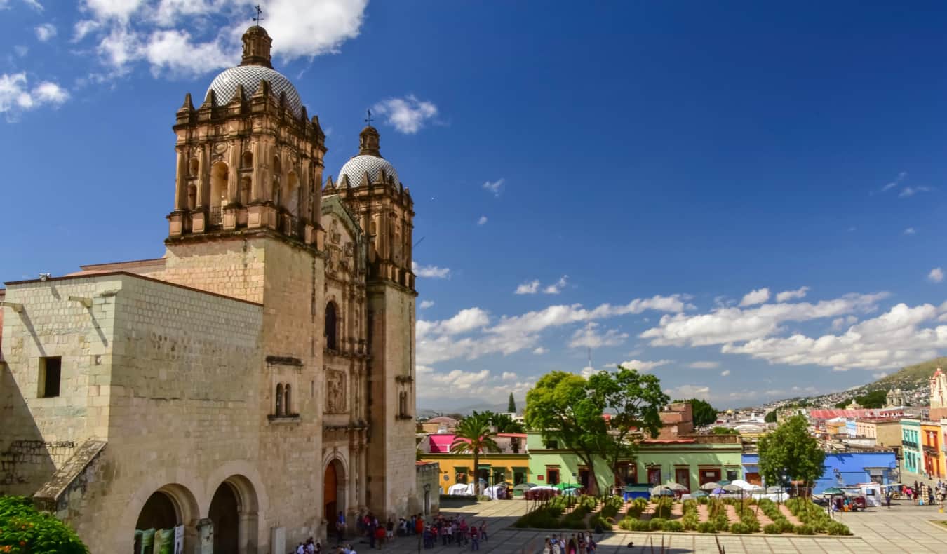 A historic church in colorful Oaxaca, Mexico