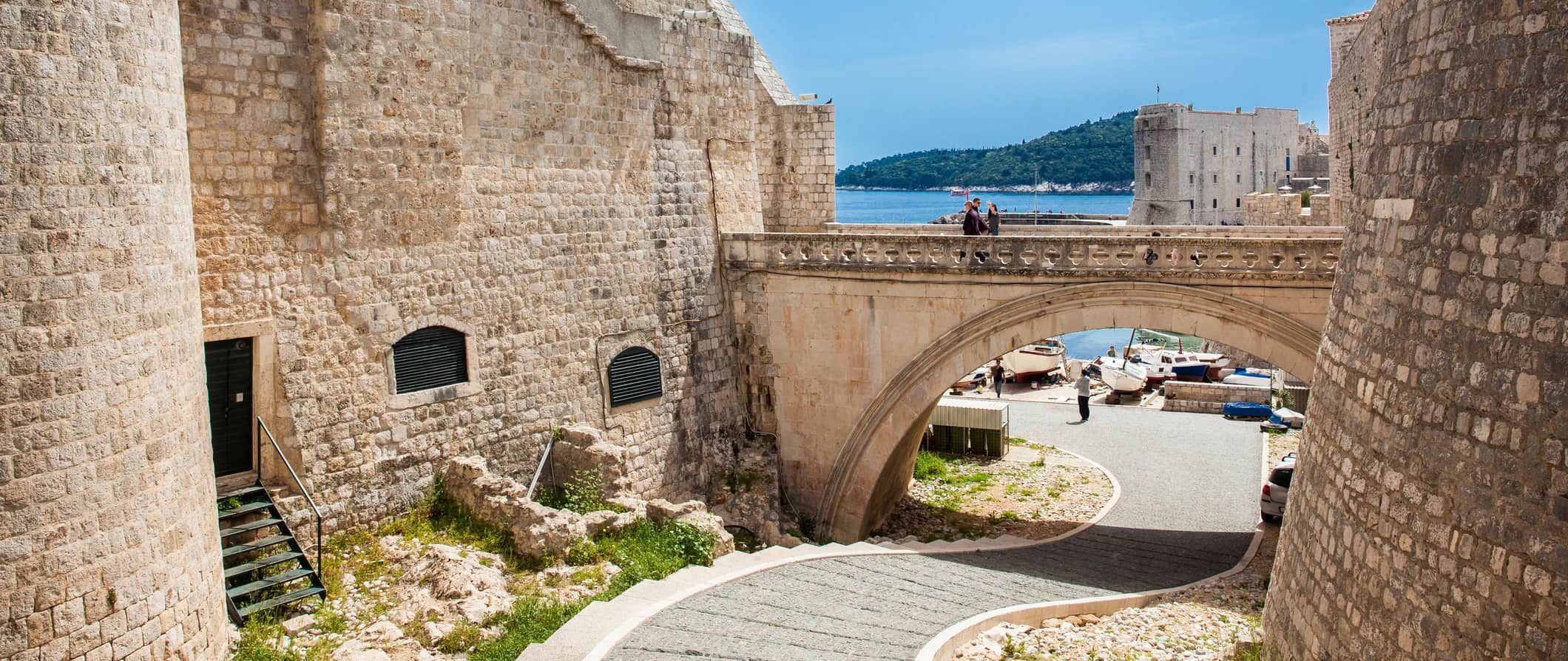 The Old Town of Dubrovnik, Croatia and the towering city walls