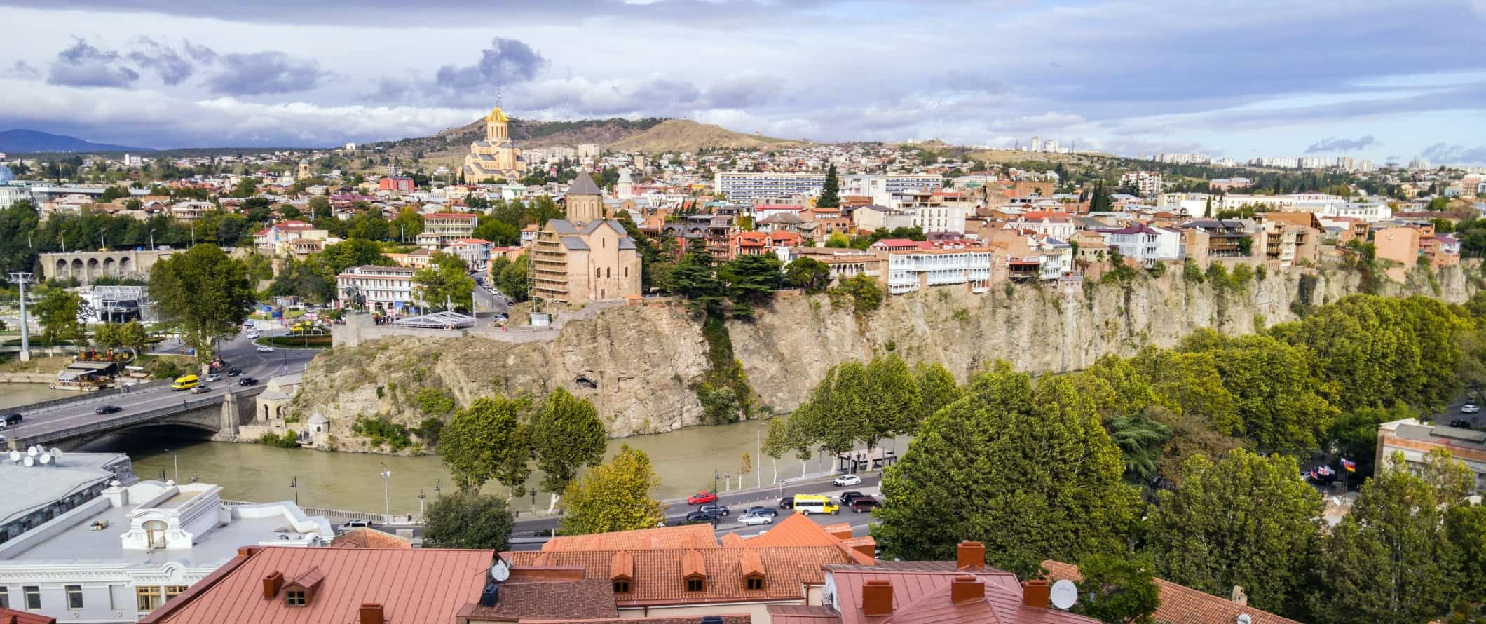 Panoramic view of the city of Tbilisi, Georgia