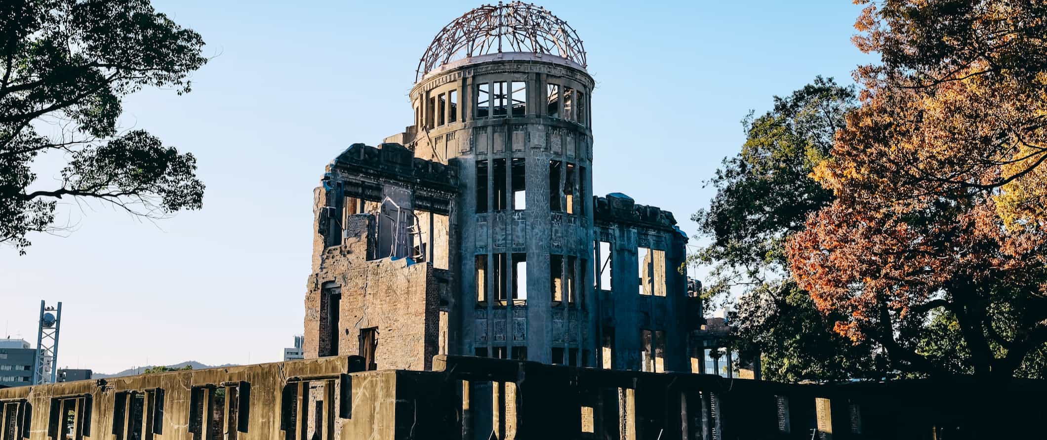 Ruins from the World War II atomic bomb that was dropped on Hiroshima, Japan