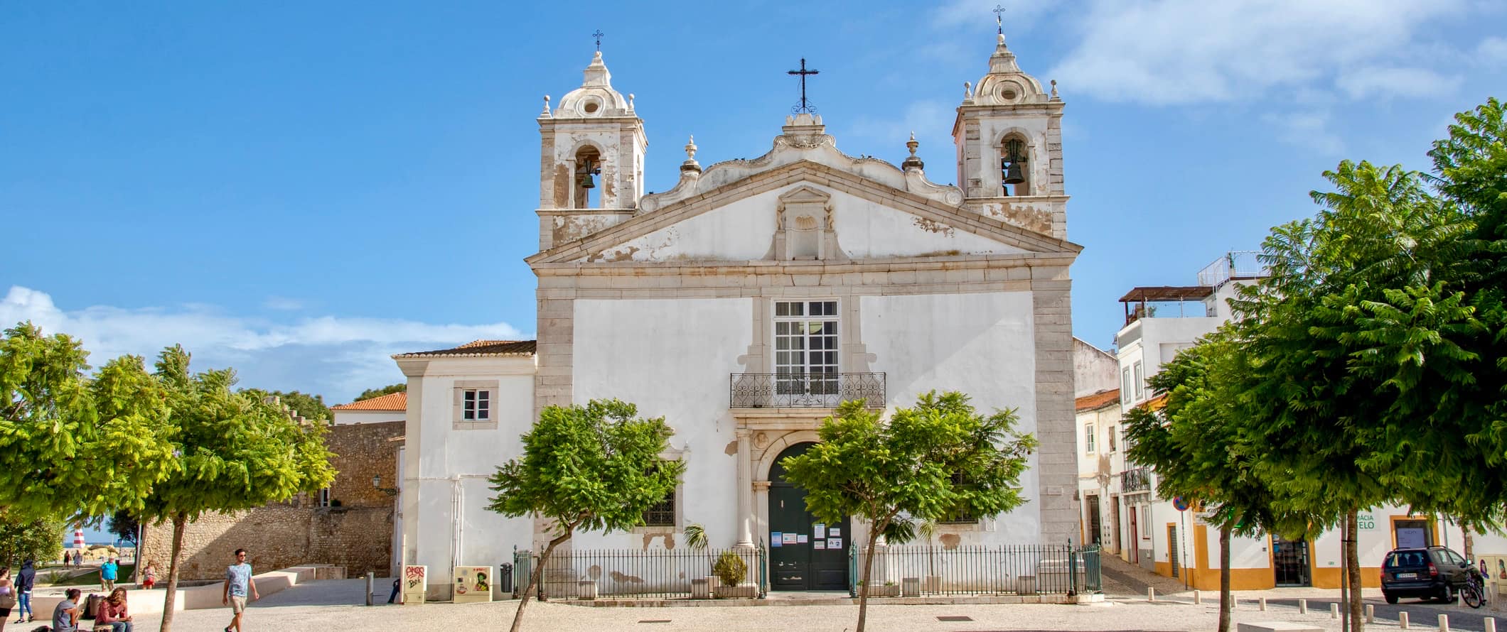 The historic Church of Santa Maria in Lagos, Portugal on a sunny day