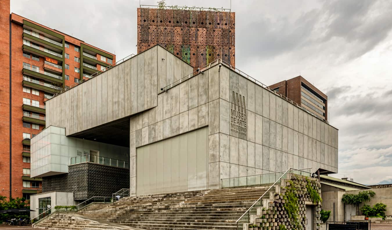 Iconic modern art museum in Medellin, Colombia