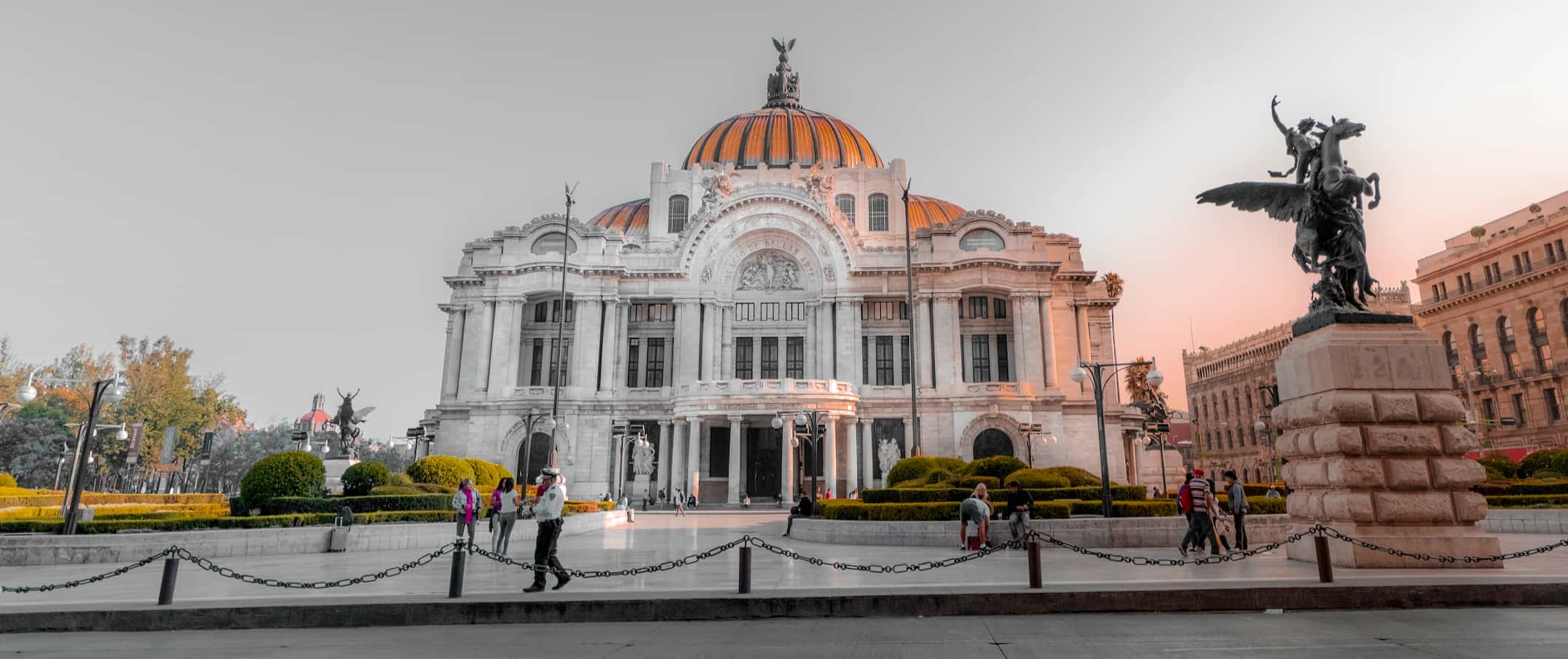 The famous Palacio de Bellas Artes in Mexico City, Mexico