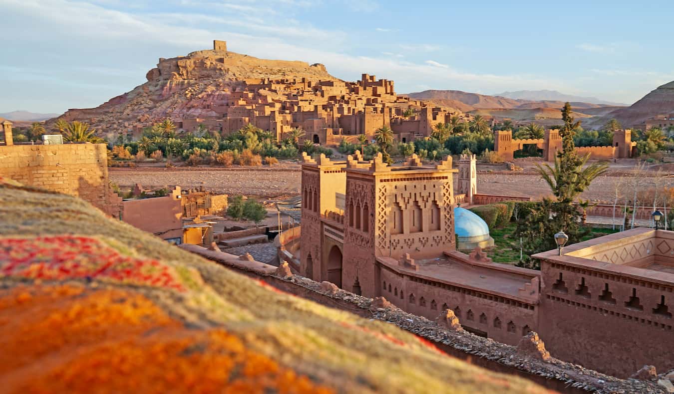 A stunning view overlooking a historic town in Morocco