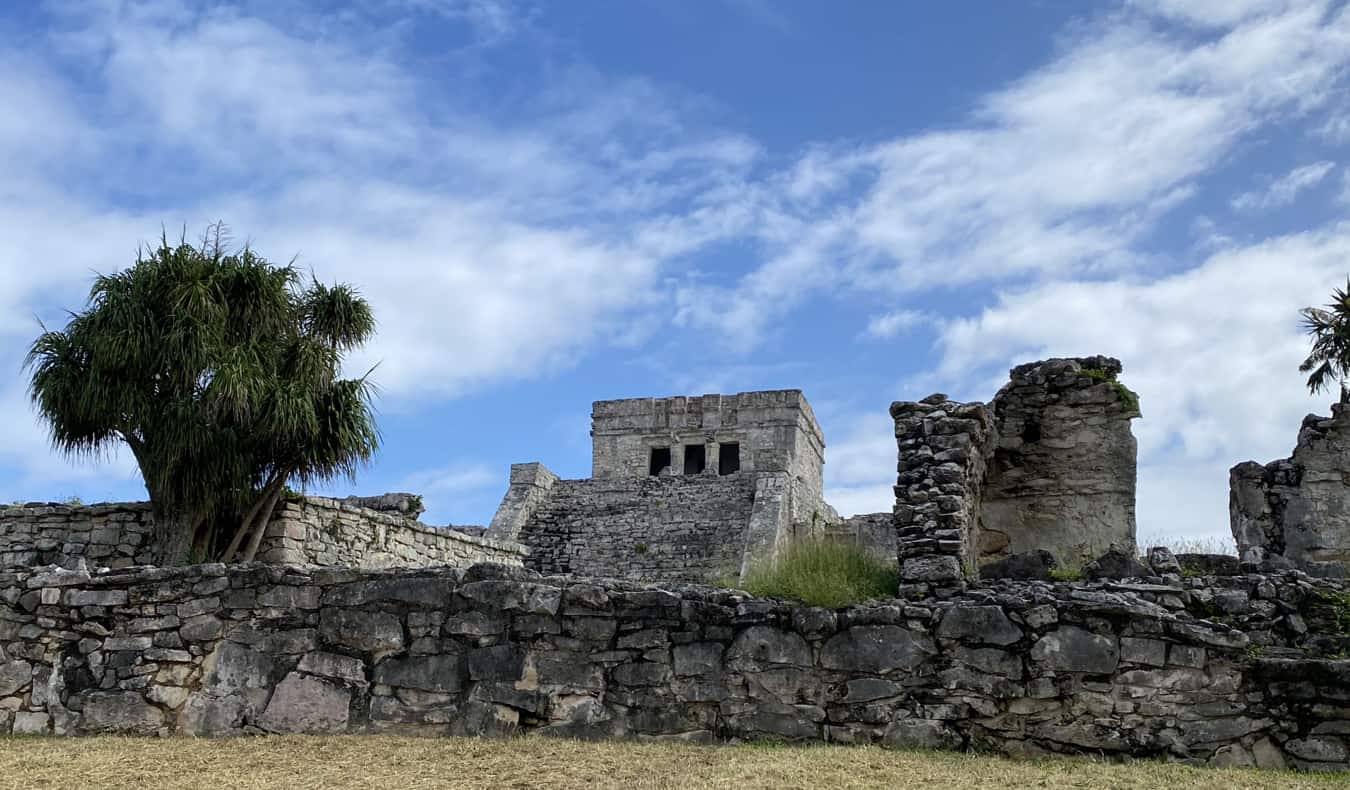 landscape of Tulum ruins