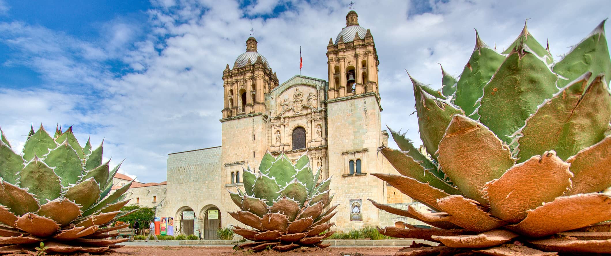 The famous ancient church standing tall in Oaxaca, Mexico