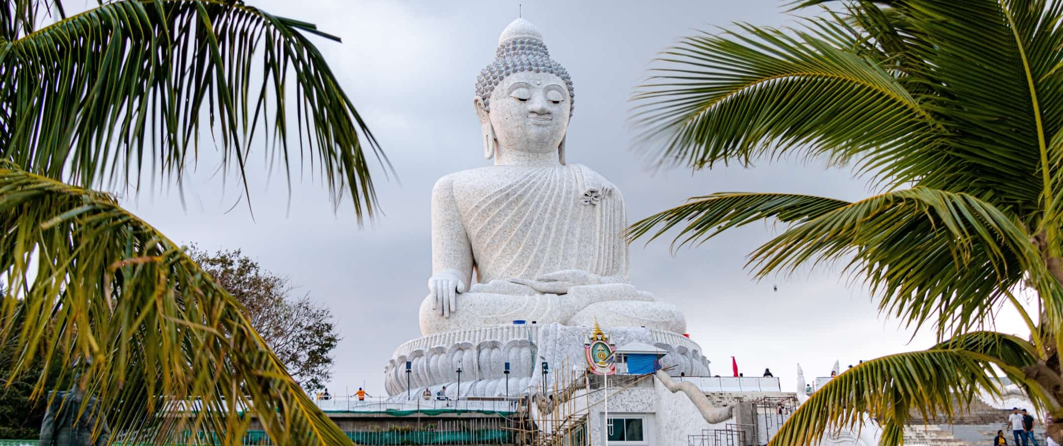 Giant white Buddha statue in Phuket, Thailand