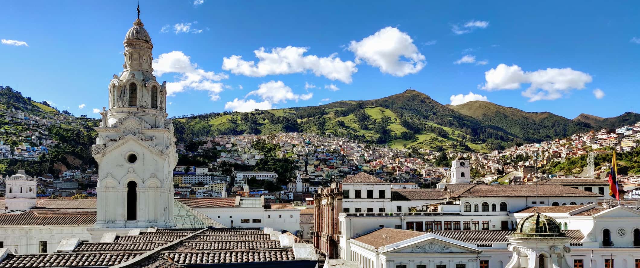 The historic buildings of the Old Town in Quito, Ecuador
