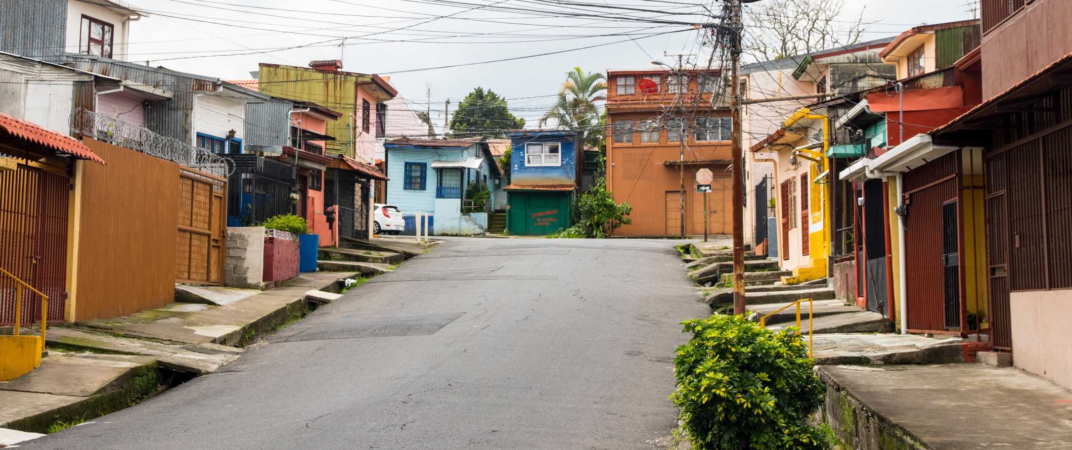 A residential neighborhood in San Jose, the capital of Costa Rica