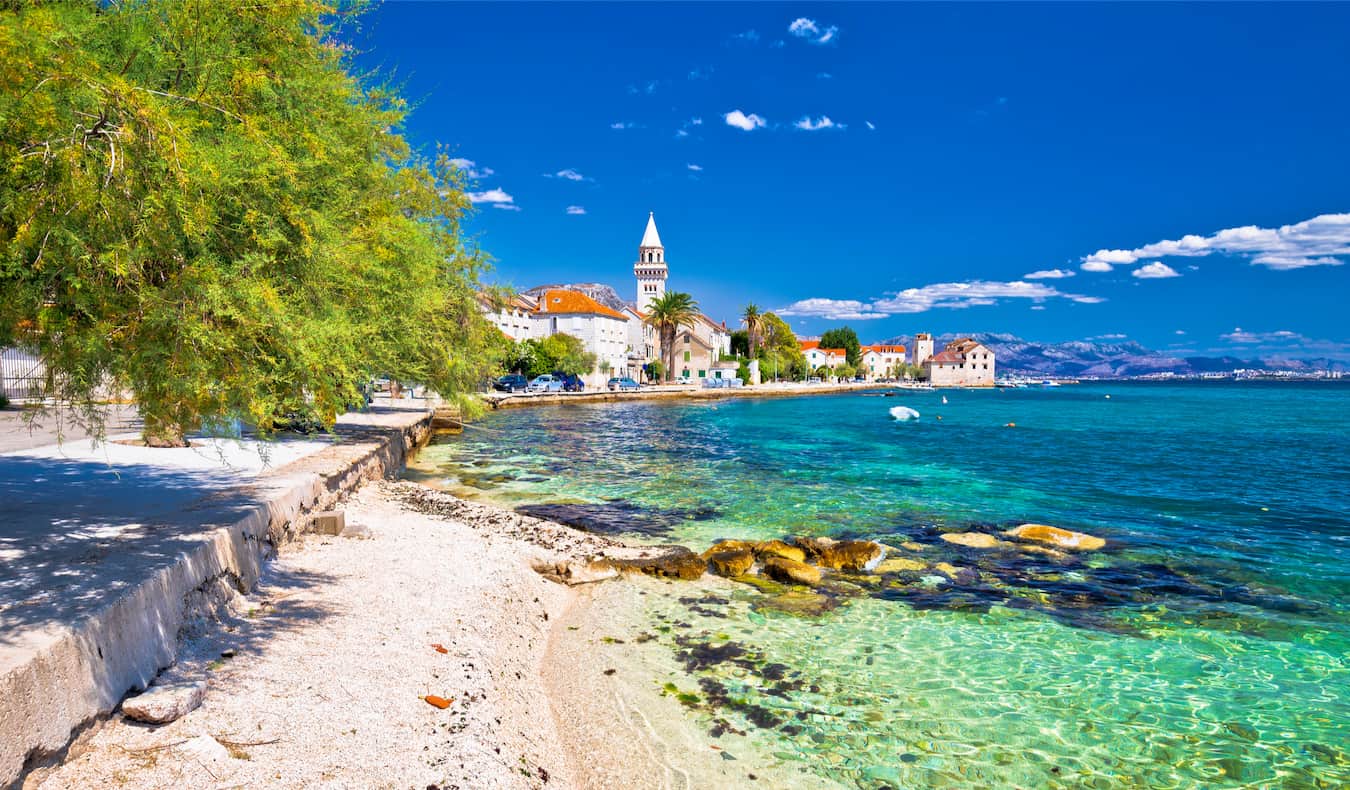 The stunning coastline of Split, Croatia on a beautiful sunny day
