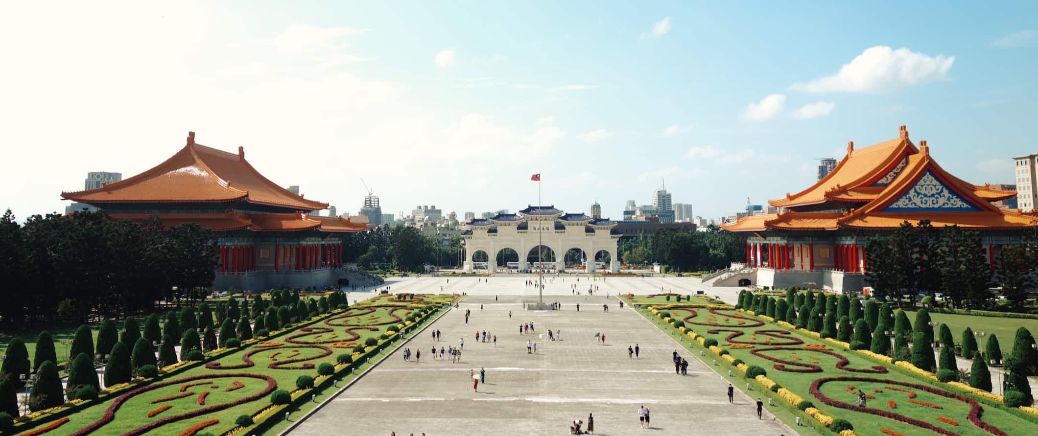 The famous and massiveChiang Kai-shek Memorial Hall in Taiwan