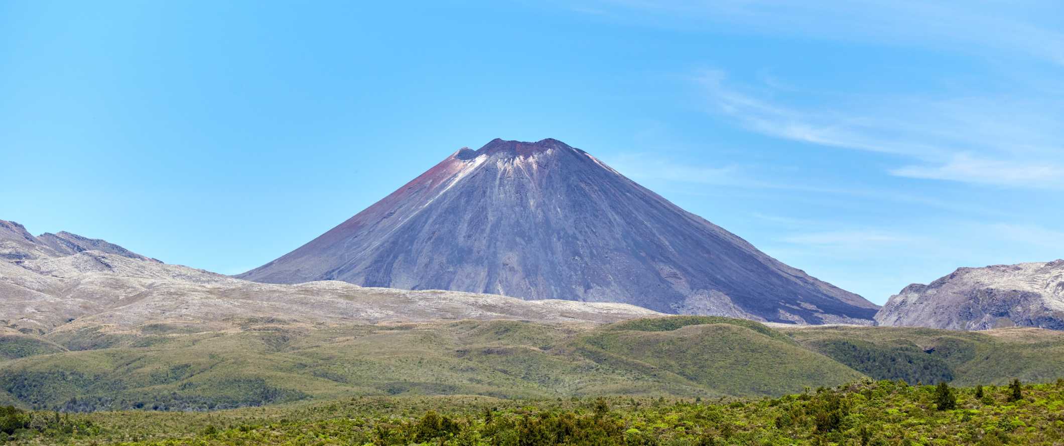 Mount Tauhara, a dormant volcano near Taupo, New Zealand.