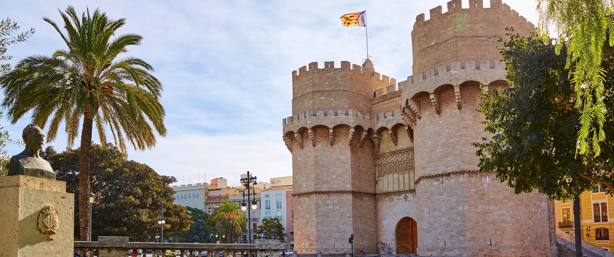 An old stone fort in Valencia, Spain